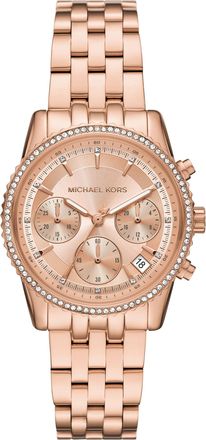 Michael Kors Ritz Dames Roze Gouden Horloge MK7531