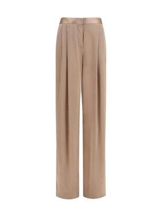 Tom Ford Womens Straight Silk Pants Desert Taupe Trousers
