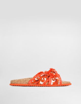 Dolce & Gabbana Ciabatta Flat - Woman Slides And Mules Multicolor 35.5