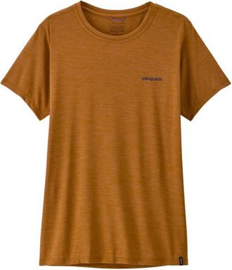 Patagonia Cap Cool Daily Shirt Boardshort Logo Funktionsshirt f&uuml;r Damen | braun