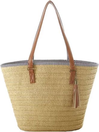 Generic Women Vegan Straw beach bag Tote Bag Handbag Shopping Travel Holiday Shoulder Bag