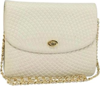 Bally Pre-owned Leren Schoudertas - Dames - Vintage Schoudertas - Wit - ONE Size - Leer - Vintage