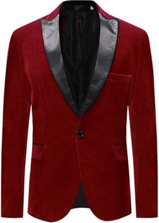 Veste Blazer Velours Côtelé De Noël Pour Homme - Costume Festif, Design Chic, Pour Fêtes Et Mariages
