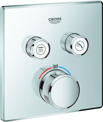 GROHE Grohtherm Smartcontrol - Grifo Termost&aacute;tico Empotrado, Con 2 V&aacute;lvulas, Cromo 29124000
