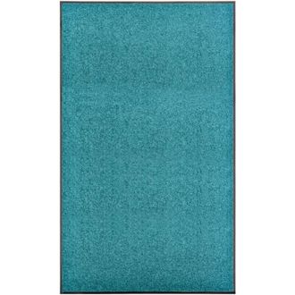 vidaXL Felpudo lavable azul cian 90x150 cm Vidaxl