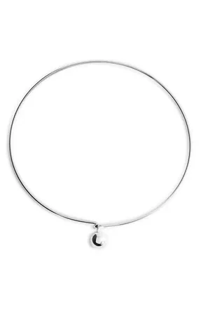 Mango Circular Collar Necklace in Silver at Nordstrom