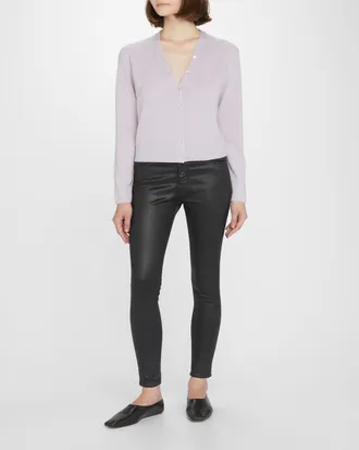 AG - Adriano Goldschmied Farrah Sateen High-Rise Ankle Skinny Jeans