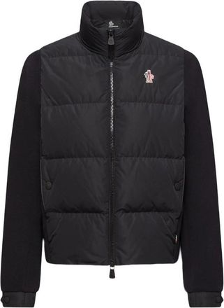 Moncler Black Quilted Mock Collar Jacket