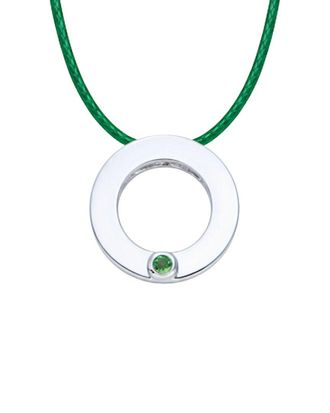 Liv Oliver 18K Plated 0.30 Ct. Tw. Emerald Green Sapphire Necklace