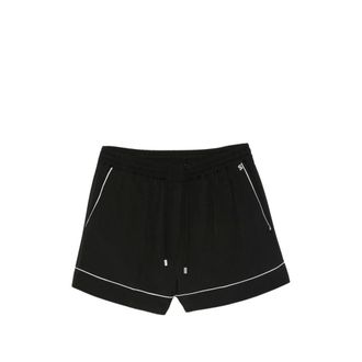 Sportmax Sportmax, Casual Shorts, female, Black, Size: 2XS Satin Jogger Shorts