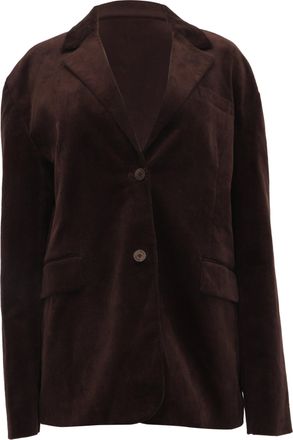 Staud Staud Trek Corduroy Blazer in Brown Cotton