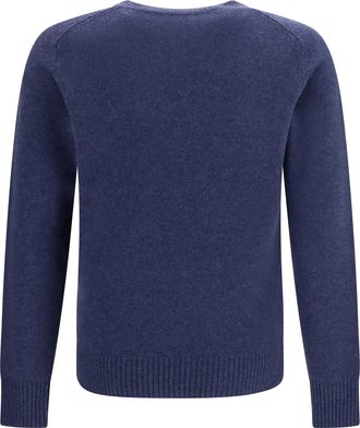 Brooksfield Mens Crewneck Cashmere Sweater Blue (capra Hircus)