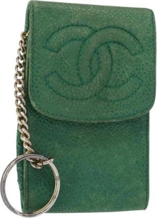 Chanel Pre-owned Wallets, female, Green, Size: ONE SIZE Pre-owned Vintage Wallet