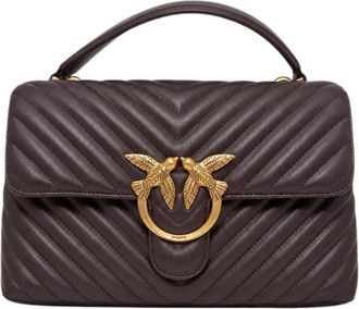Pinko Lady Love Bag Puff - Dames - Handtassen - Bruin - ONE Size - Katoen - Tassen