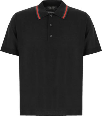 Gucci Tops, Heren, Zwart, XL, Polo