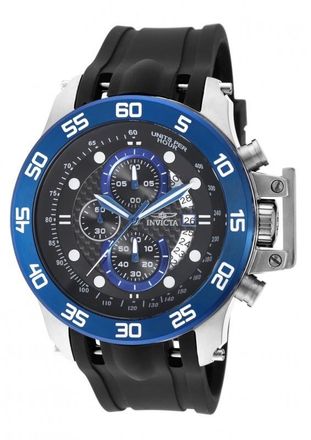 Invicta I-Force Chronograph Black Dial Black Polyurethane Mens Watch 19252
