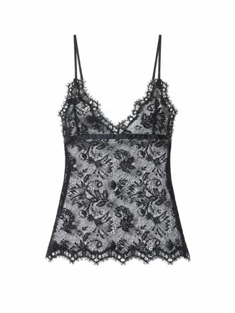 Isabel Marant Black Lace V Neck Top