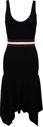 A.L.C. A. L.C. Anders Handkerchief Hem Knit Midi Dress in Black Viscose