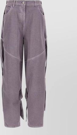 The Attico denim wide-leg trousers