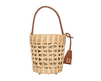 Raf&eacute; New York Bianca Bucket Bag in Natural /Cognac at Nordstrom, Size Medium