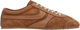 Dries Van Noten Schoenen, Dames, Bruin, 40 EU, Leer, Leren Sneakers