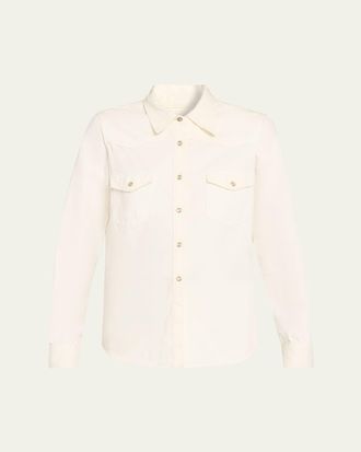 Nili Lotan Travis Pearly-Snap Western Shirt