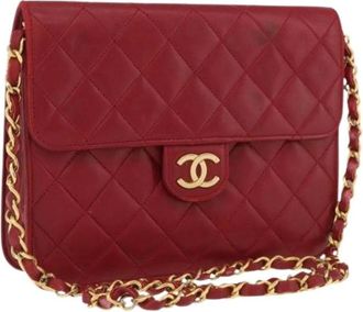 Chanel Pre-owned Cross Body Bags, female, Red, Size: ONE SIZE Pre-owned Vintage Shoulder Bag