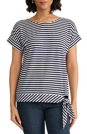 Jones New York Stripe Dolman Top in Pacific Navy/Natural White at Nordstrom, Size X-Small
