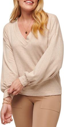 Travis Mathew Cloud French Terry Pullover Sweatshirt in Heather Natural at Nordstrom Rack, Size X-Large