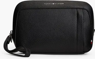 Tommy Hilfiger Mens Pebbled Dopp Kit - Black
