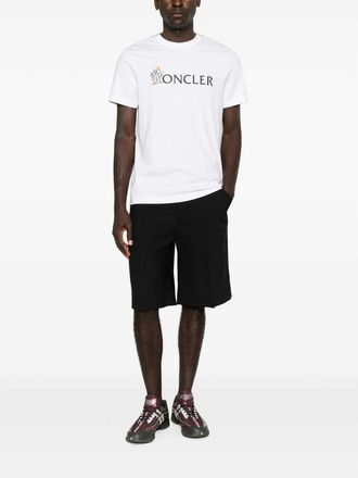 Moncler Logo-Patch Cotton T-Shirt - White