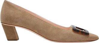 Roger Vivier Middelhak Belle V Pumps - Dames - Pumps - Beige - 39 EU - Schoenen