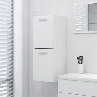 vidaXL Armadio da Bagno Bianco 30x30x80 cm in Legno Multistrato vidaXL
