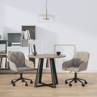 vidaXL Vidaxl - Sillas De Comedor Giratorias 2 Uds De Terciopelo Gris Claro