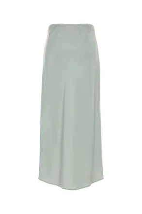 Calvin Klein Womens Pastel Light-Blue Satin Skirt Palemeadow Exterior: Polyester Gonne