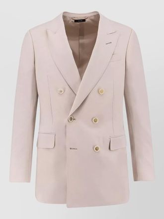 Tom Ford wool cashmere silk double breasted blazer