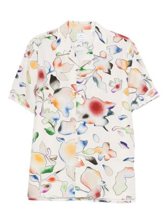 Paul Smith floral short-sleeve shirt - men - Lyocell/Cotton - M - Neutrals