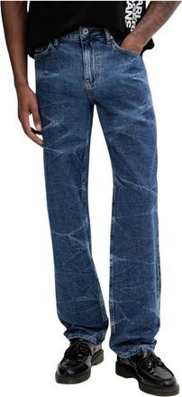 Karl Lagerfeld Heren, Jeans, Blauw, Maat: W31 L32 Katoen