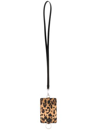 Dolce & Gabbana leopard-print leather card holder - men - Calf Leather - One Size - Yellow