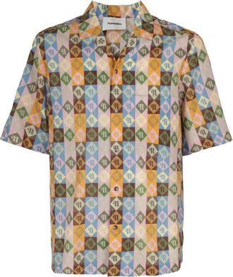 Nanushka Short Sleeve Shirts - Heren - Korte mouwen Overhemden - Veelkleurig - S - Katoen - Overhemden
