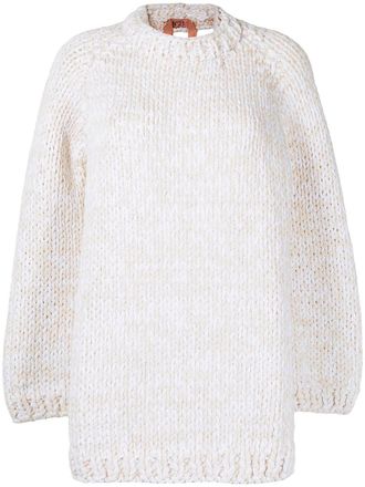 N&deg;21 open-back crew-neck jumper - White