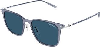 Montblanc MB0354S Asian Fit 008 Mens Sunglasses Grey Size 52