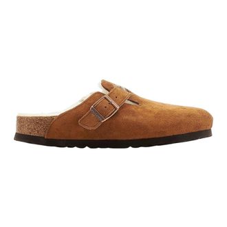 Birkenstock Boston Shearling - Dames - Slip ons - Bruin - 40 EU - Leer - Schoenen