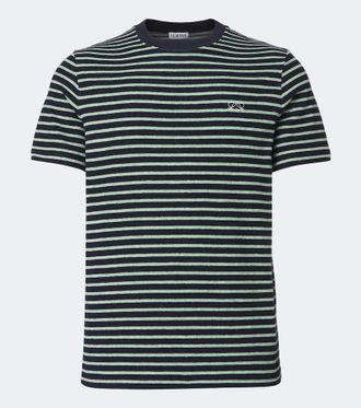 Loewe T-shirt Double L in spugna di misto cotone