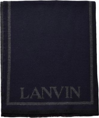 Lanvin Accessoires, Heren, Blauw, ONE Size, Wol, Lanvin sjaal