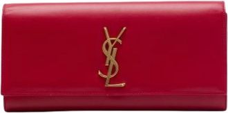 Saint Laurent Pre-owned Clutch - Dames - Vintage Clutch - Rood - ONE Size - Leer - Vintage