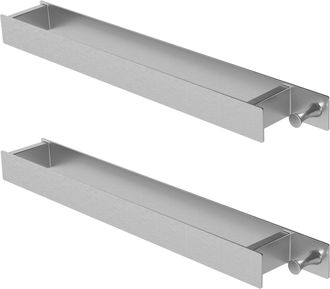 ML Design Ml-design 2x Toalleros De Pared Sin Taladrar 42cm Alumino Plata Organizador Para Colgar Toallas Multifuncional Estante Autoadhesivo Plegable 90&deg;,ahorr