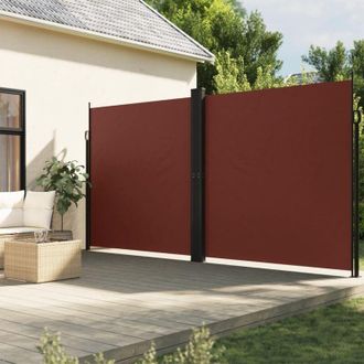 vidaXL Toldo Lateral Retr&aacute;ctil Marr&oacute;n 200x1200 Cm Vidaxl