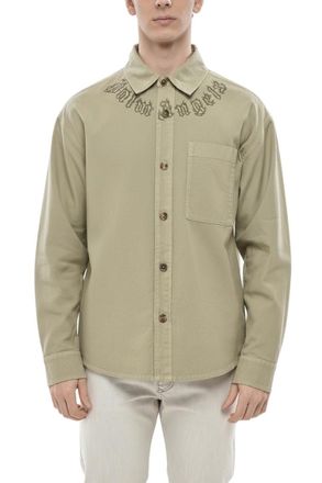 Palm Angels Beige Relaxed Overshirt