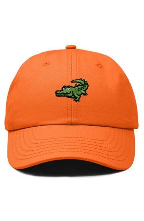 Dalix Alligator Embroidered Wildlife Cap in Orange at Nordstrom